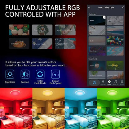 Tuya 24W WiFi Smart Lampe – Vernetzte RGB-Beleuchtung, kompatibel mit Alexa und Google Home