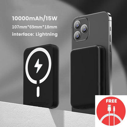 PPower Bank Magnétique MagSafe – Batterie Externe Sans Fil avec Charge Rapide 20W pour iPhone 12, 13, 14, 15, 16, Compatible MagSafe, Compact et Ultra-Portable