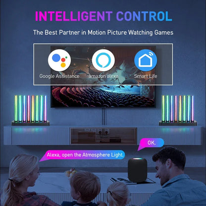RGB Smart Desktop Light – Lampe LED Connectée avec Contrôle via App, Effets Musicaux et Ambiance Gaming pour Bureau et Gaming Setup